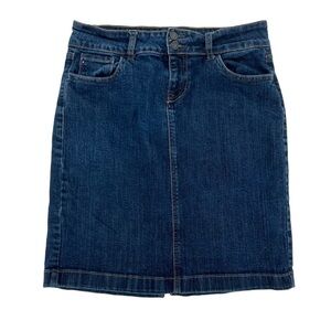 Old Navy Above The Knee Back Slit Pencil Denim Jean Skirt Size 6 Women's